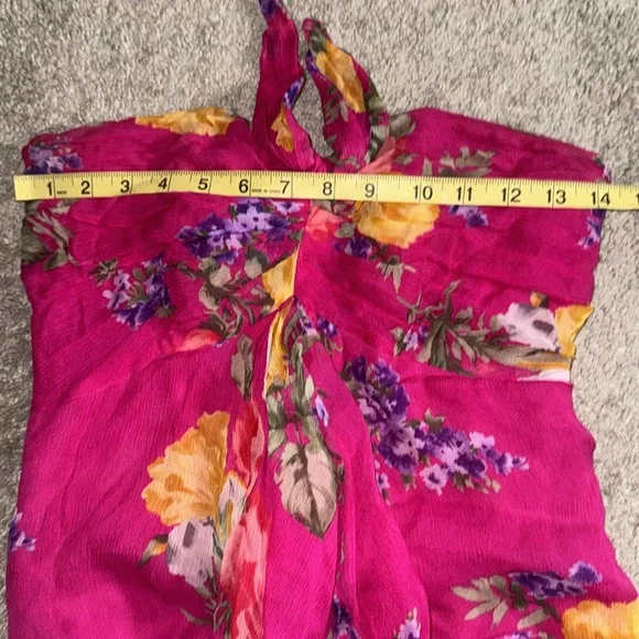 Ralph Lauren Barbados 4 silk dress vintage 90s pink strapless beach women’s - Picture 6 of 8